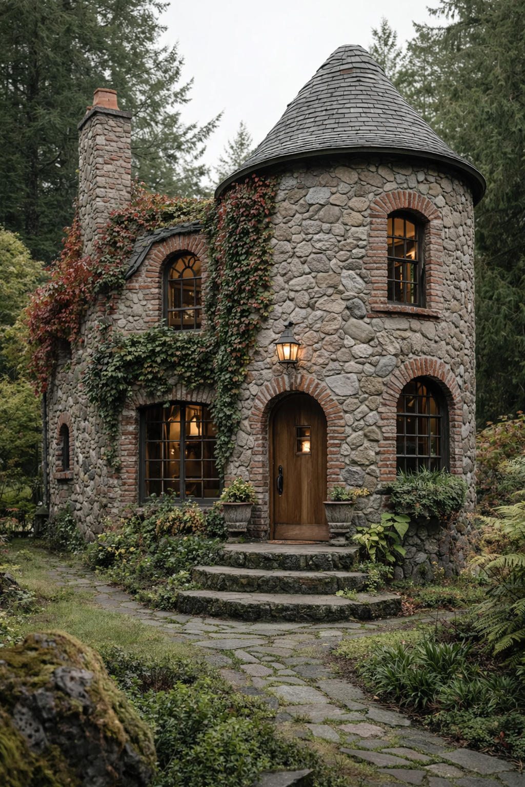 Cozy stone cottage in forest glen