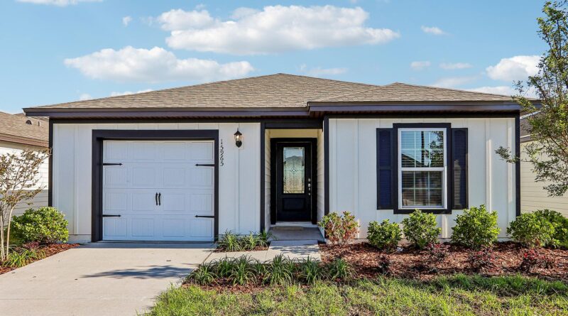 Front exterior of the newly built Jacksonville home