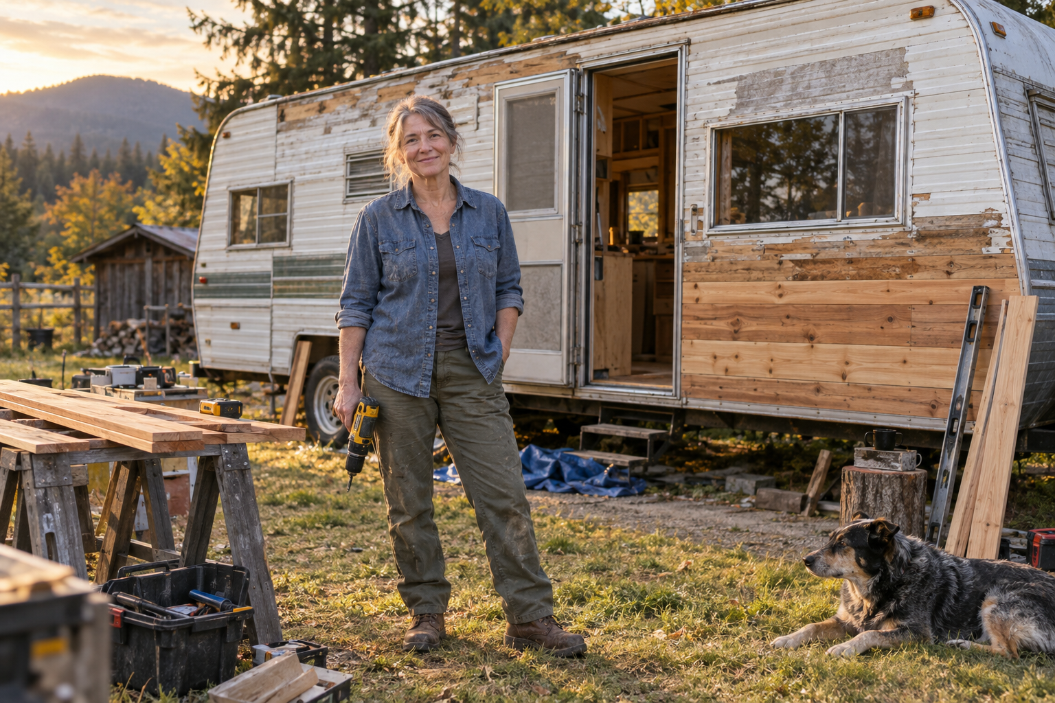 At 58, She Bought a Worn-Out Travel Trailer for $4,800—What She Built Inside Changed Everything