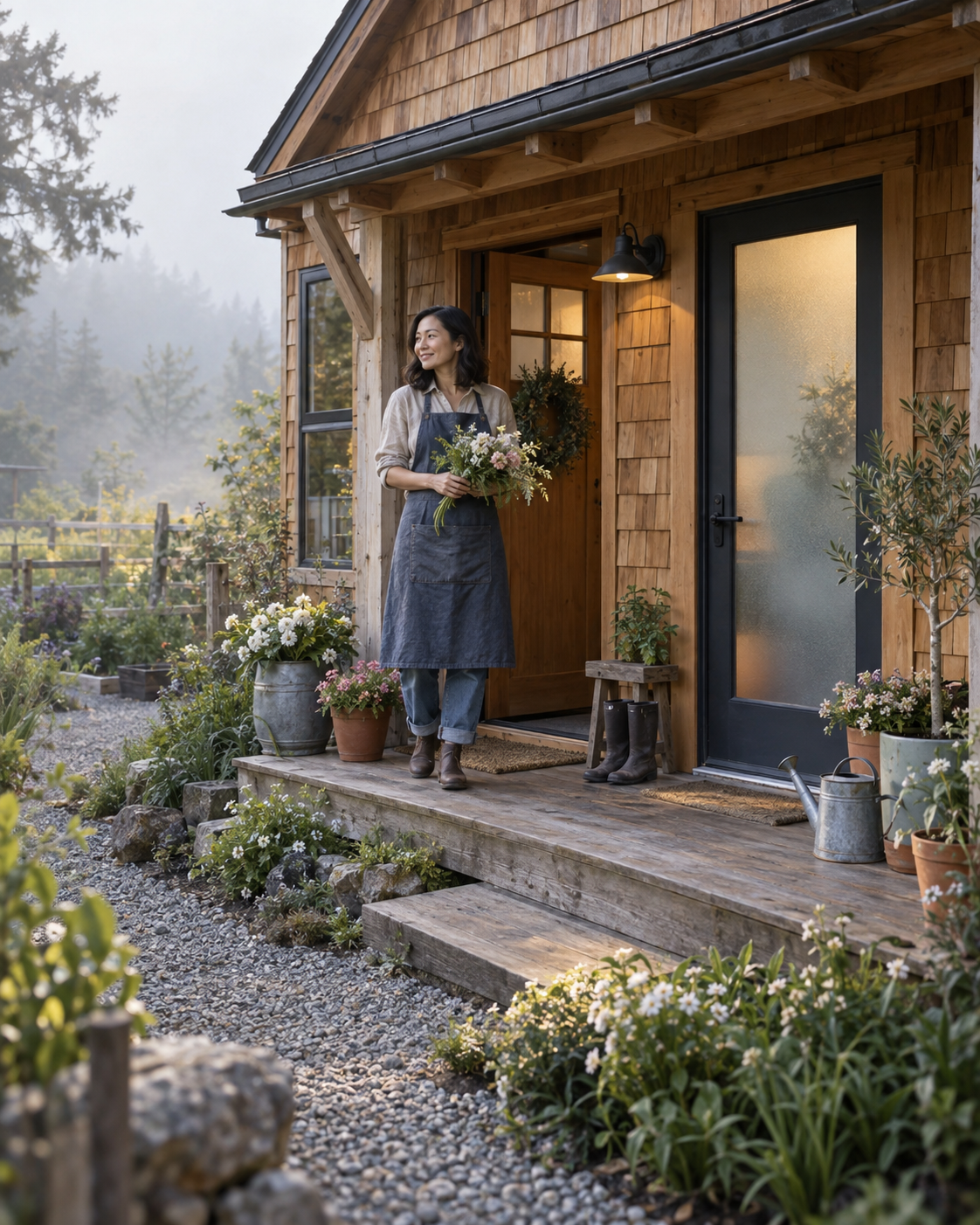 Her Tiny House Has Two Front Doors. The Second Opens Into a Secret Garden